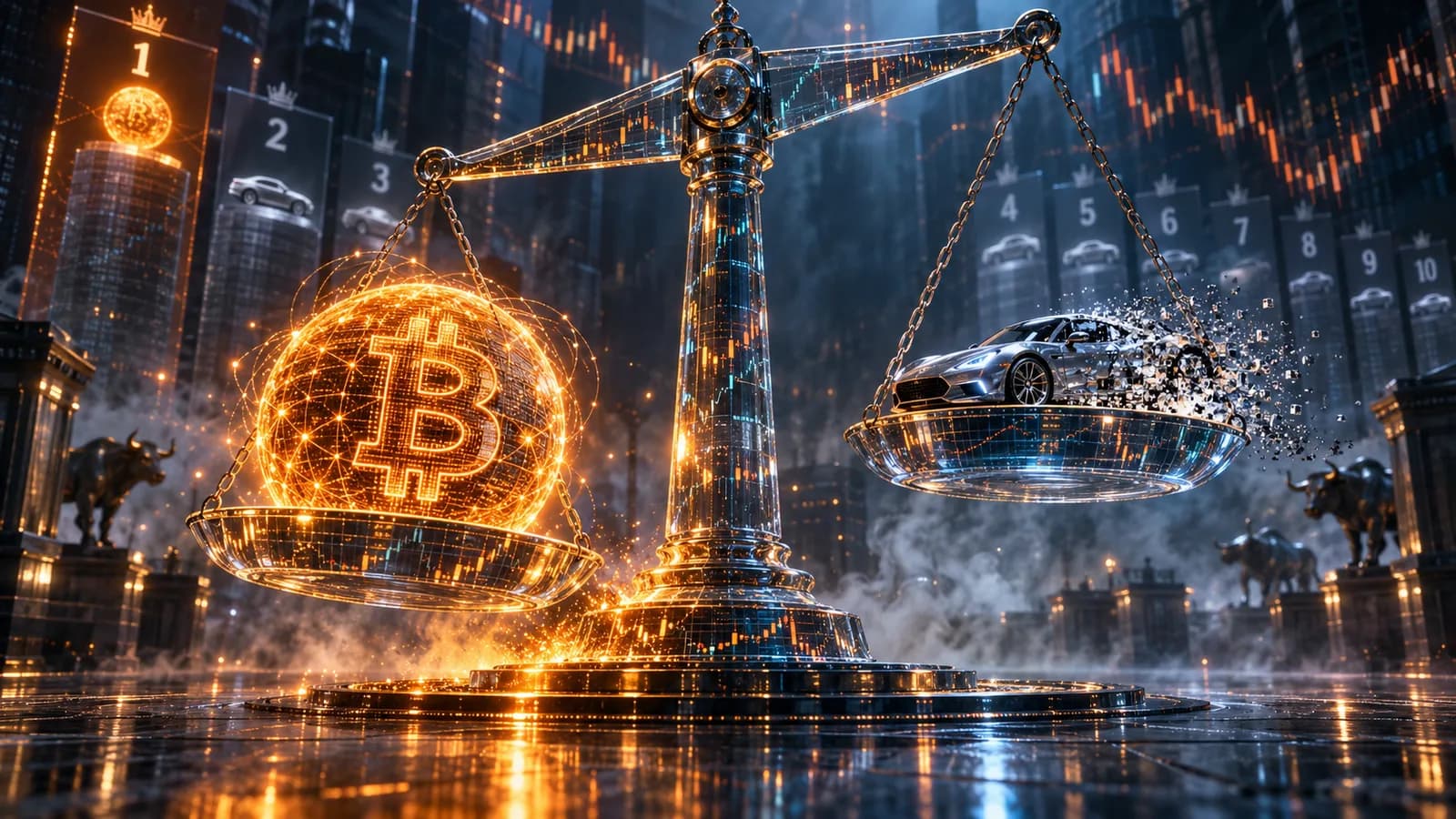 Bitcoin's Market Cap Passes Tesla in Latest Ranking Shuffle