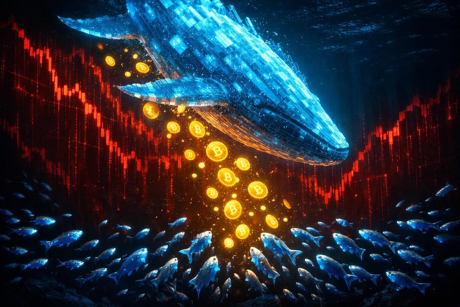 Bitcoin Whales Dumped 66 Percent of Their Positions at 74000 While Retail Kept Buying the Dip