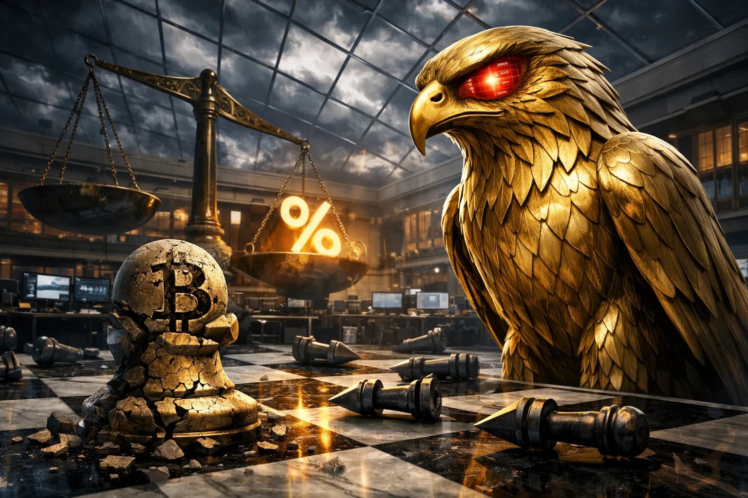 Fed Minutes Reveal Several Officials Open to Rate Hikes as Bitcoin Slides Below $66,500