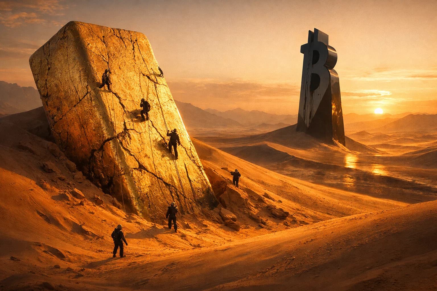 Gold Posts Its Worst Losing Streak Since 1920 as Bitcoin Quietly Gains Ground