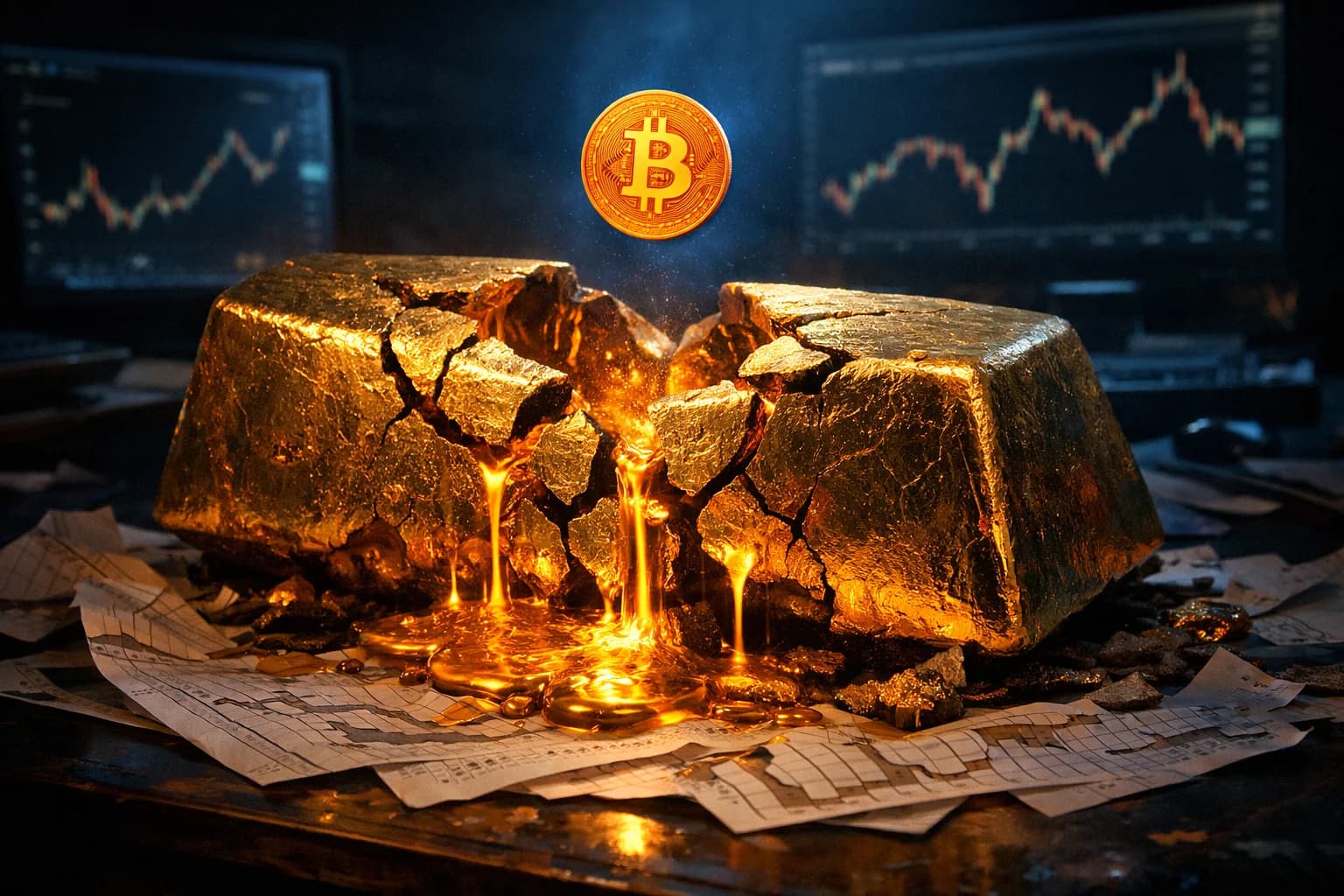 Gold Just Posted Its Worst Month Since 2008, and Bitcoin Held Up Better