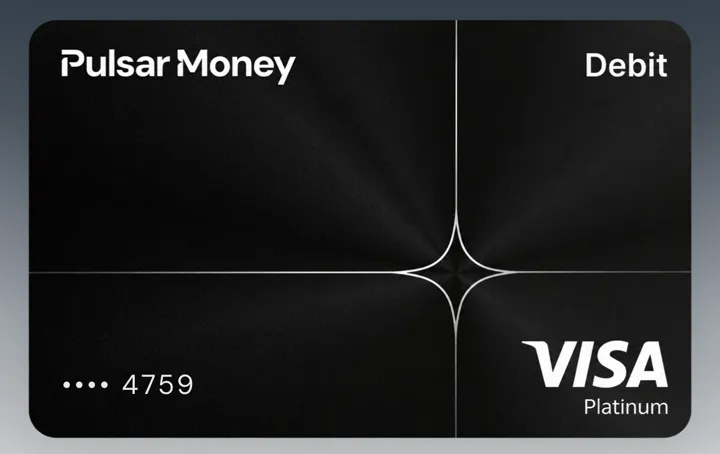 Black Pulsar Money Free debit Visa Platinum card